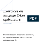 Exercices en langage C_Les opérateurs — Wikilivres