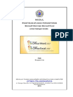 Modul Praktikum Aplikasi Perkantoran Worddan Excel