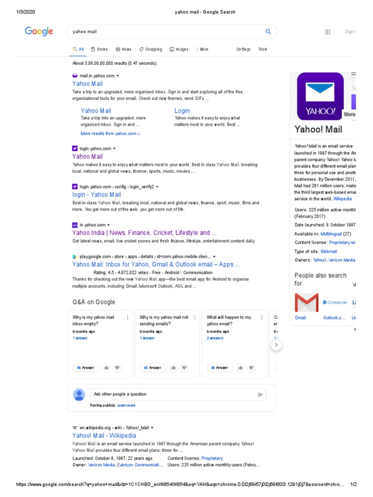 Yahoo MAIL 00 | PDF | Gmail | Yahoo!