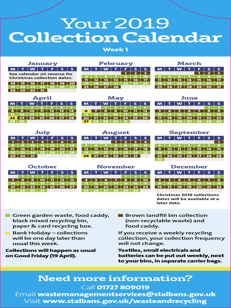 ST Albans Refuse Collection 2019 PDF Recycling Waste Management