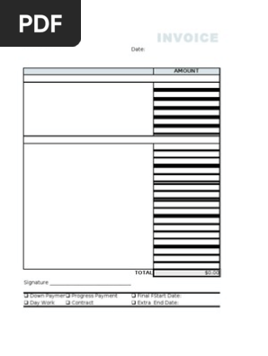 Contractor Invoice Template