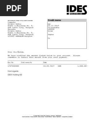 credit memo