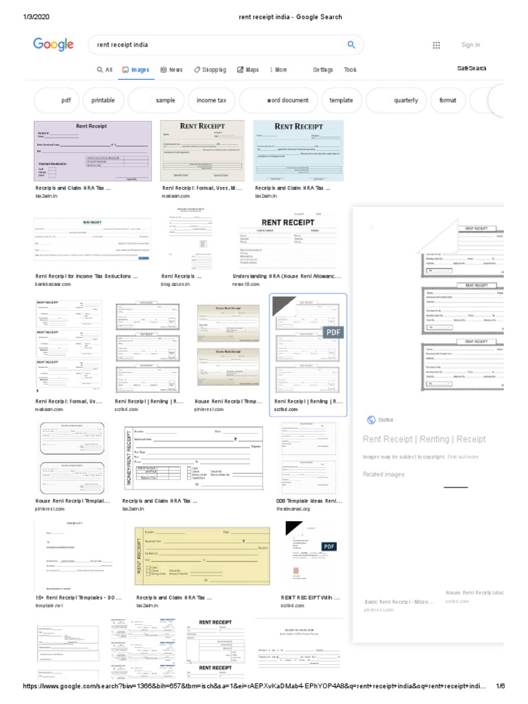 rent pdf renting receipt