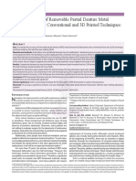 Fit Accuracy of Removable Partial Denture Metal Frameworks Using Conventional and 3D Printed Techniques