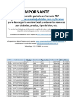 Listado Gratis de Remates Judiciales Semana 50 2019