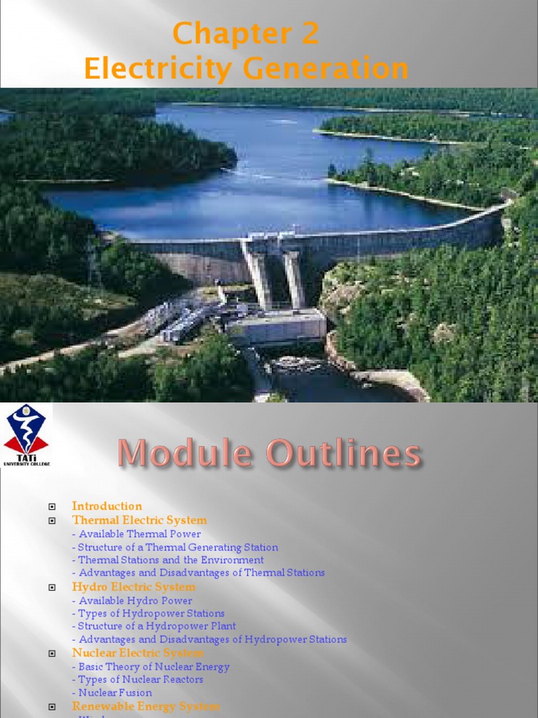 Chapter 2Electricity Generation PDF Hydroelectricity Power Station