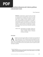 A assistência financeira da União às políticas