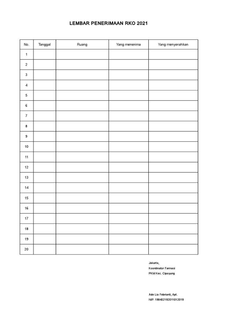Format Rko Puskesmas | PDF