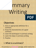 Lec3 - Summary Writing