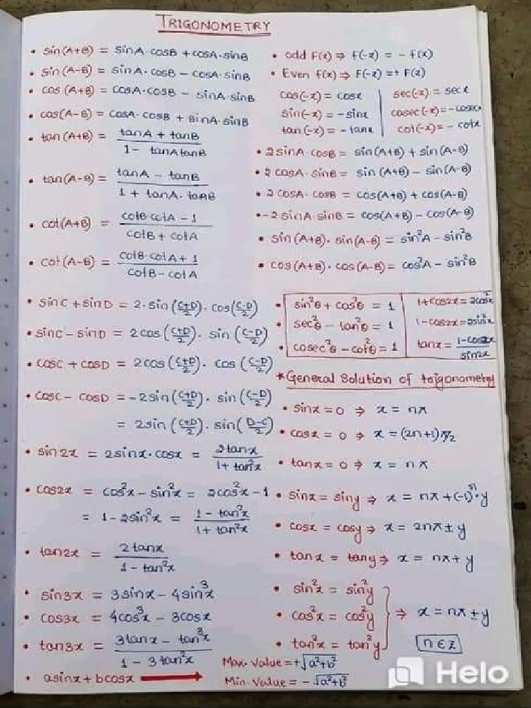 Math Formulas | PDF