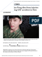 Actor Aloysius Pang Dies From Injuries Suffered During SAF Accident in NZ - The ST