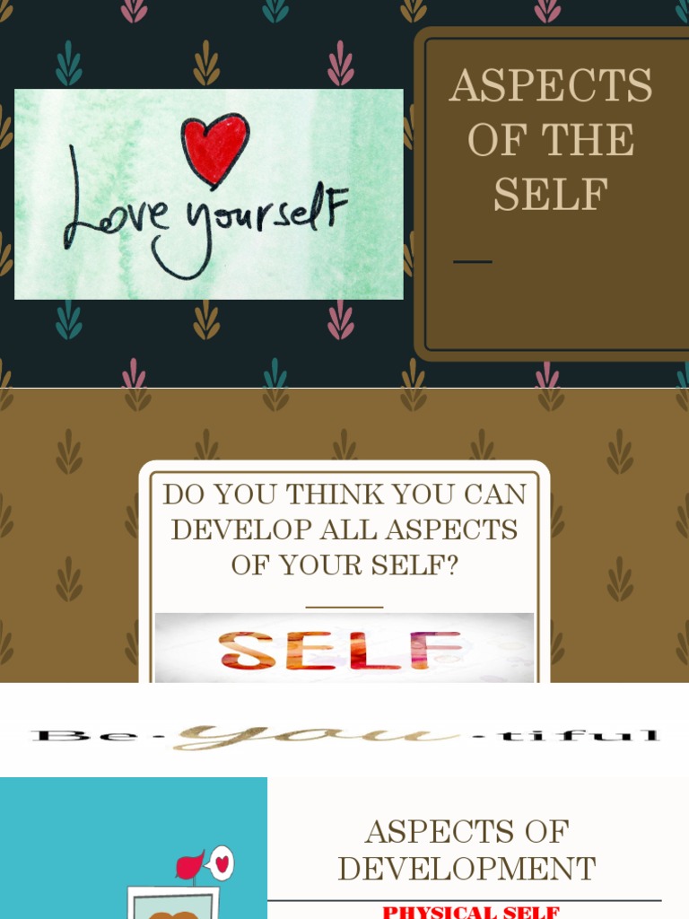 Three Aspects of the Self Explained | PDF | Self | Feeling