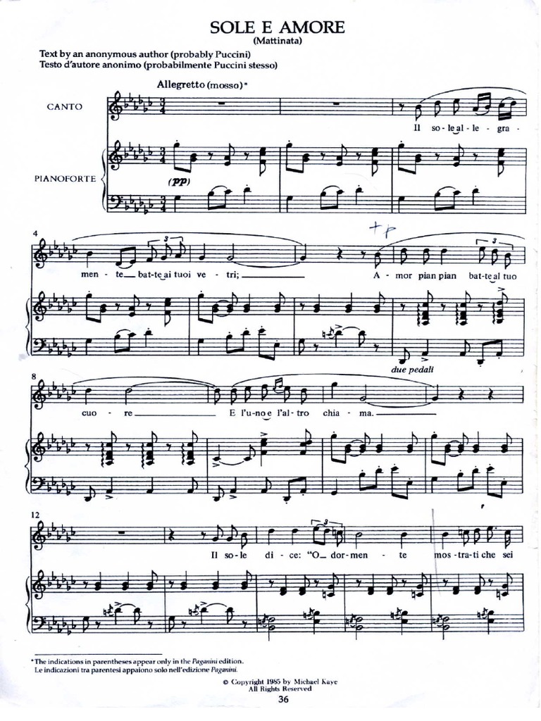 Puccini Sole e Amore PDF PDF