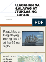 KAHALAGAHAN SA PAGLALAYAG AT PAGTUKLAS NG LUPAIn