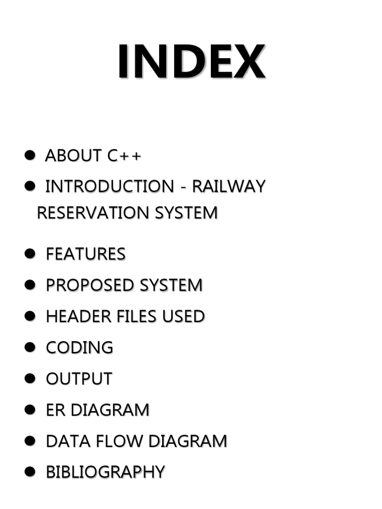 Railway Reservation System Project (C++) | PDF | C++ | Train