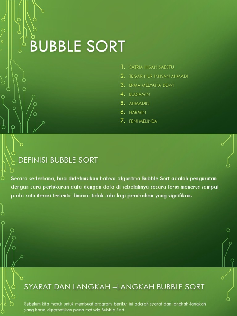 Bubble Sort | PDF | Komputer | Teknologi & Rekayasa