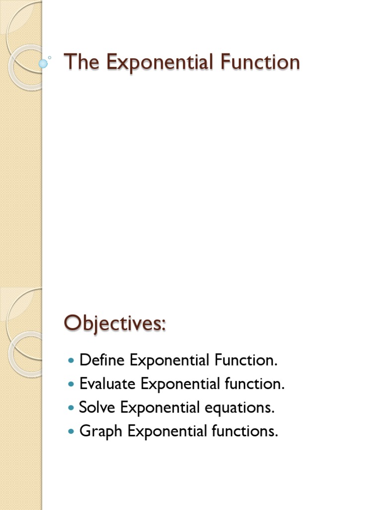 The Exponential Function | PDF | Exponential Function | Function ...