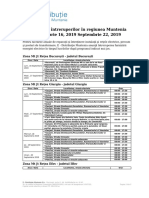 Intreruperi Programate in Zona Muntenia 16.09.2019 - 22.09.2019