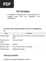 C# Variables