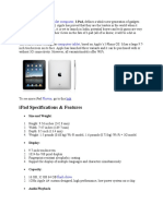 Ipad Specifications & Features: Apple'S Newly Launched