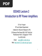 EE5403 Lecture 2 Introduction To RF PA 20070930