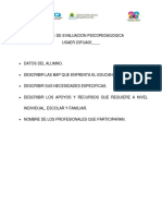 Aspectos Del Informe de Evaluacion Psicopedagogica 15T