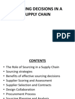 Sourcing Decisions in Supply Chain Management