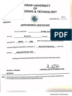 Apearance Certficate