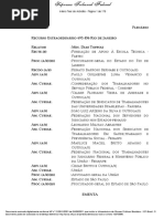 STF - Voto Toffoli greve Egito