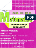 Matematica Cls 3,4,5 Performanta. Excelenta - Ilie Petre Iambor