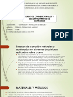 ENSAYOS CONVENCIONALES Y ELECTROQUIMICOS DE CORROSION