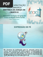 HISTÓRIA DA IGREJA DE CRISTO II