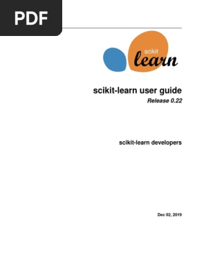 scikit learn tutorial pdf