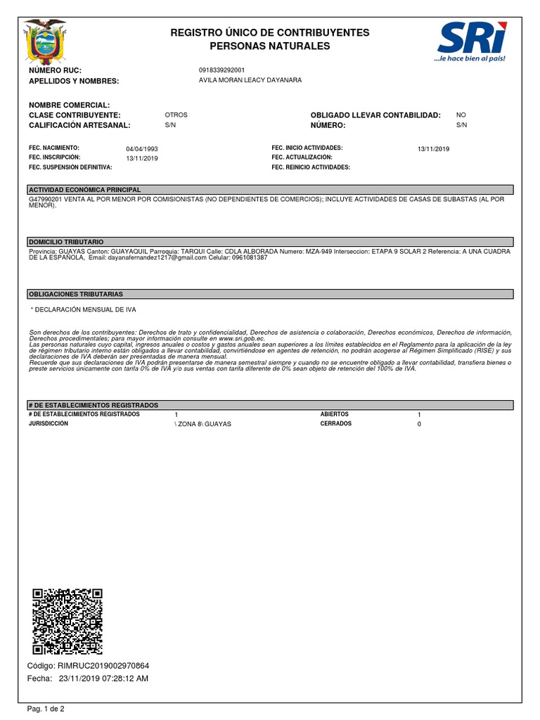 Certificado RUC | PDF | Contabilidad | Business