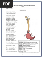 ficha avaliação 1.ª 2.º periodo poema
