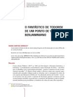 O Fantástico de Todorov de Um Ponto de Vista Benjaminiano. BARROZO, Naiara.