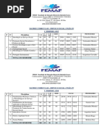 DISCIPLINAS E PROFESSORES FEMAF