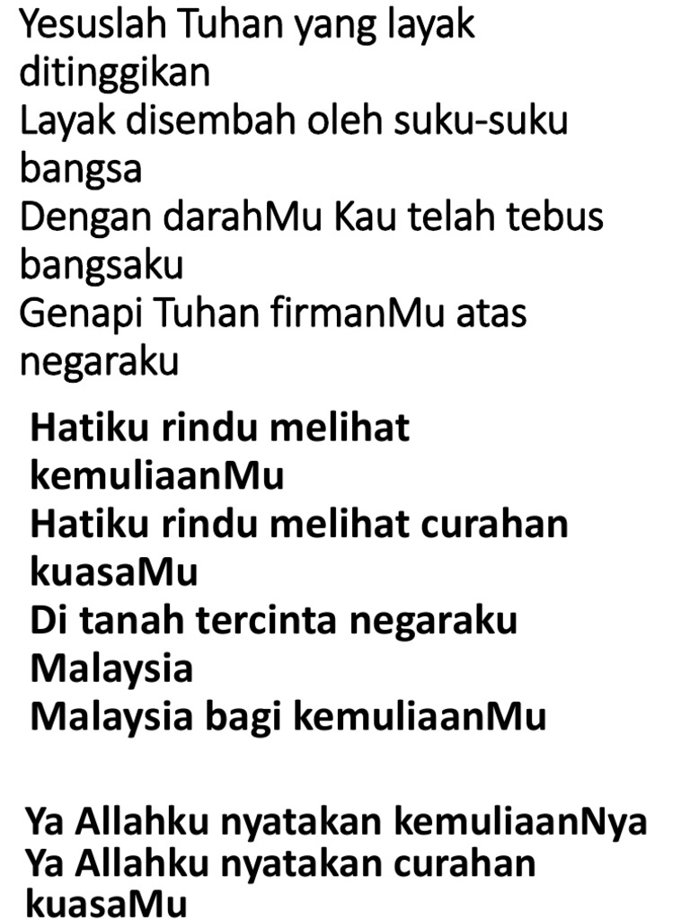 Lirik Lagu Rohani