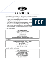 Ford Contour 1997 PDF