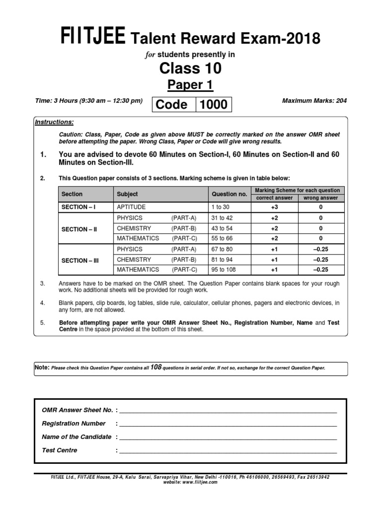 Ftre Class 10 Paper 1 & 2 PDF | PDF | Hydroxide | Triangle