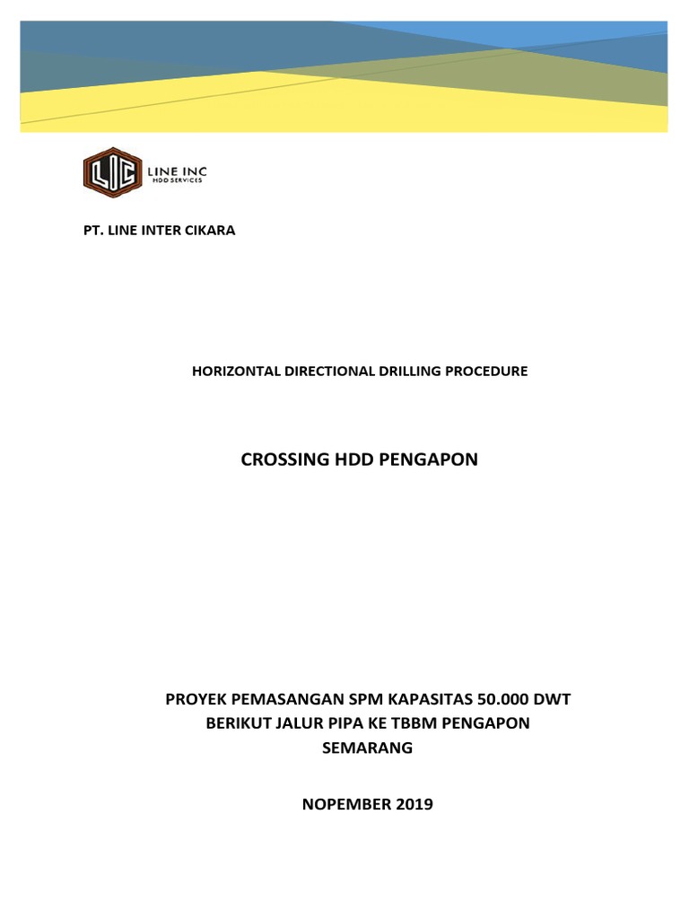 HDD Procedure for Gas Pipeline Installation | PDF | Geotechnical ...