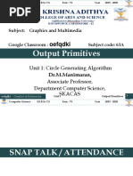 1.5 CIRCLE GENERATING - Output Primitive