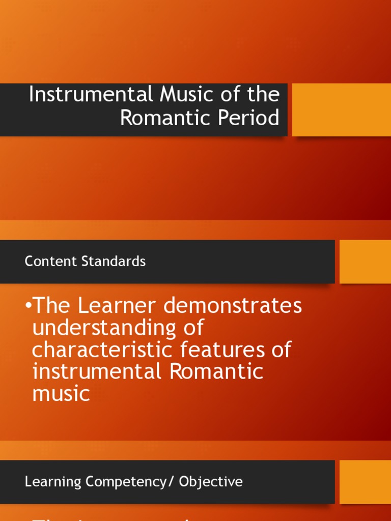 Instrumental Music of The Romantic Period PDF
