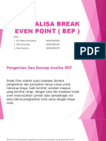 Analisa Break Even Point (Bep)