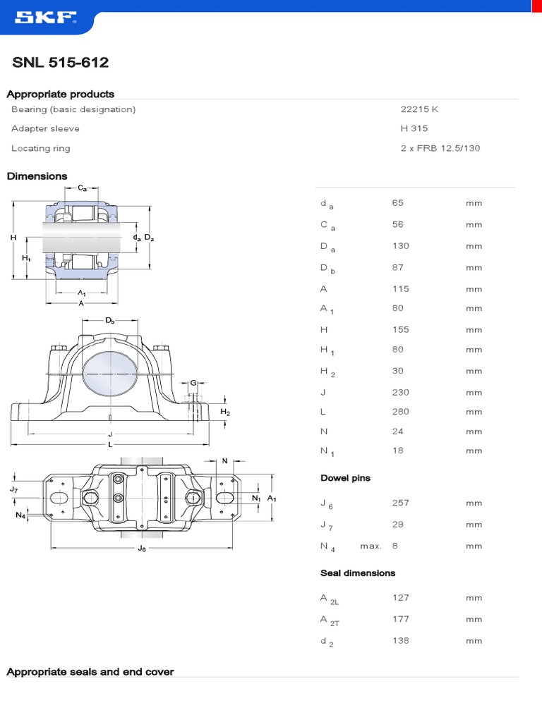 Split Plummer Block Housings SNL and SE Series For Bearings On An