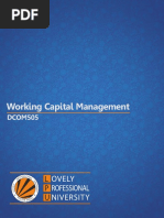 Dcom505 Working Capital Management PDF