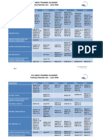 Training Calendar - Jan To June 2020