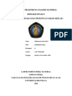 Laporan Praktikum Analisis Material (XRD)