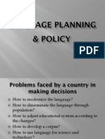 Language Planning & Policy