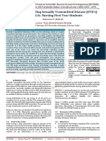 Knowledge Regarding Sexually Transmitted Disease (STD'S) Among B.Sc. Nursing First Year Students